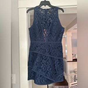 BCBG layered lace size 8 dress. The perfect navy.